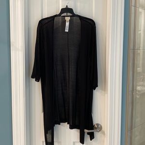 Chico’s loose weave short sleeve cardigan, Chico’s size 3